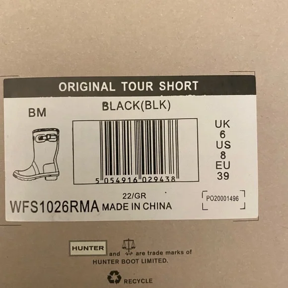 💫Brand New Original Tour Short Hunter Boots- Black💫 - Picture 12 of 14